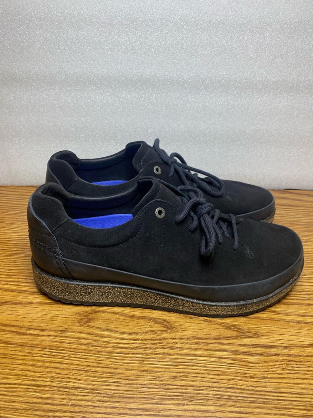 Birkenstock Honnef Low Black Suede Leather Shoes Narrow Width Mens Size 10 EU 43